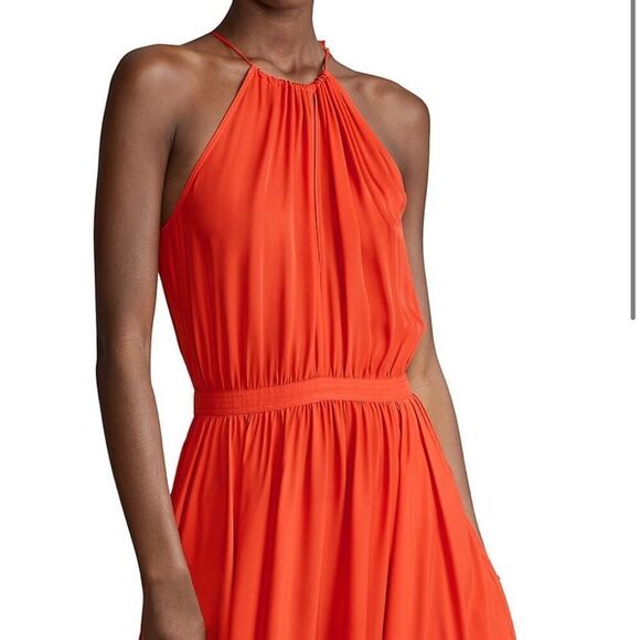 Polo Ralph Lauren Sleeveless Halter Maxi Dress in Red. NEW $398 - Picture 2 of 6